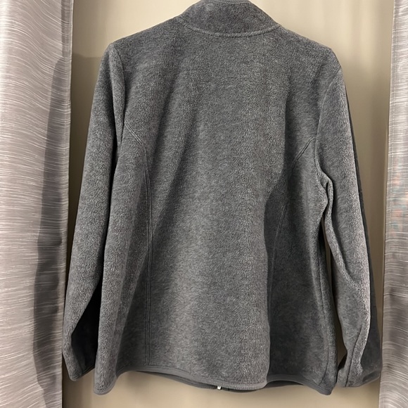 Karen Scott grey fleece jacket size large - Picture 2 of 3